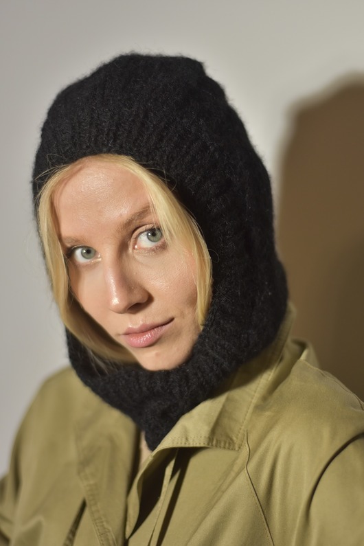 czapki damskie Kaptur z wełny