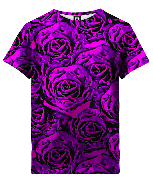 t-shirty dla dziewczynki T-shirt Girl DR.CROW Purple Roses