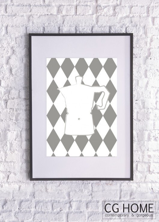 kawiarka GREYHarlequin COFFEE plakat 30cm x 40cm Cghome