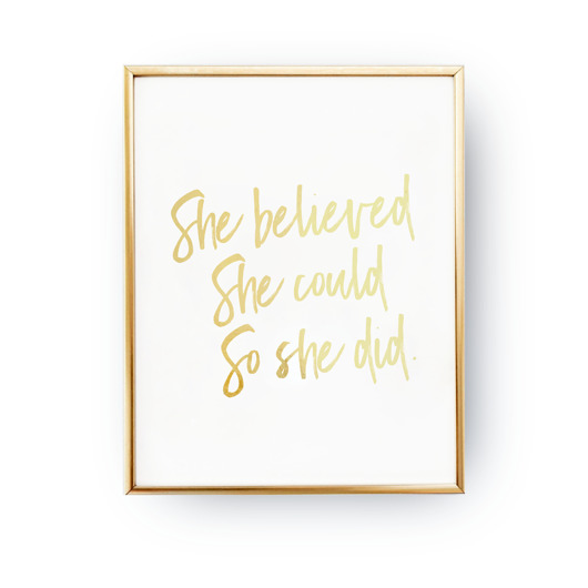 She believed, Złoty Druk ZlotePlakaty