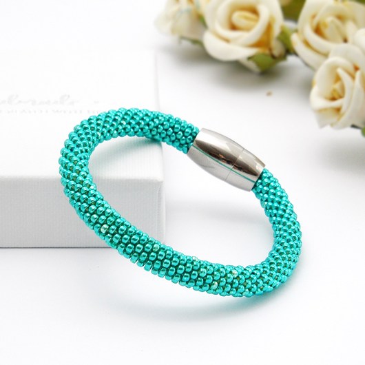  Bransoletka Koralikowa "Turquoise Ocean" Ilovehandmade