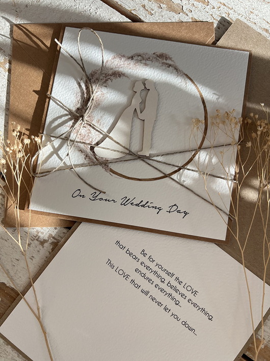 zaproszenia i kartki na ślub Kartka ślubna na ślub + piękne życzenia angielski wedding card