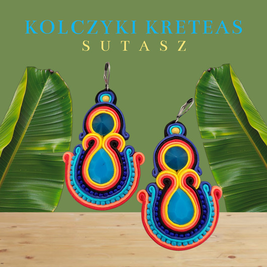 kolczyki soutache Kolczyki sutasz KRETEAS
