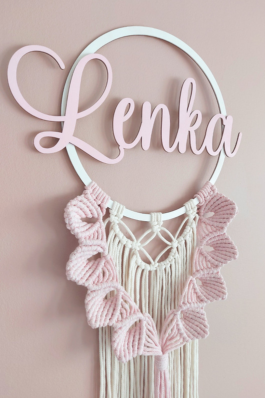 łapacze snów Łapacz snów z imieniem i makramą - kolory