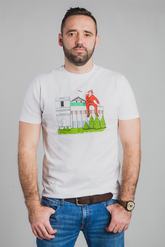 Bawełniany T-shirt z nadrukiem - Stańczyk ZlapDystans
