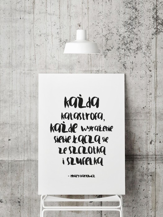 Plakat Każda katastrofa... beleco