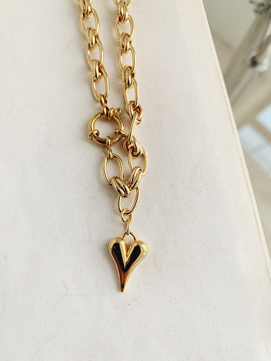naszyjniki - inne Naszyjnik Heart Chain
