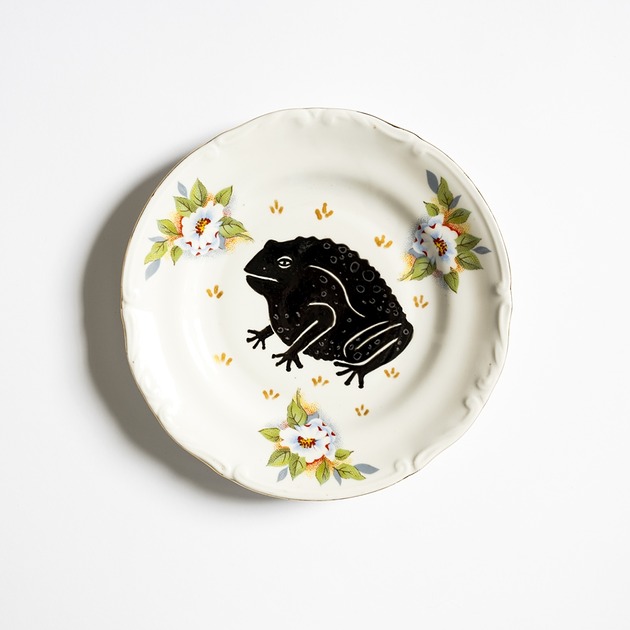 Ozdoby na ścianę Talerz na ścianę - ropucha