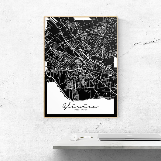 plakaty Plakat Gliwice mapa