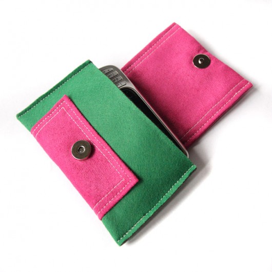 etui - green&brown&pink - elfagado