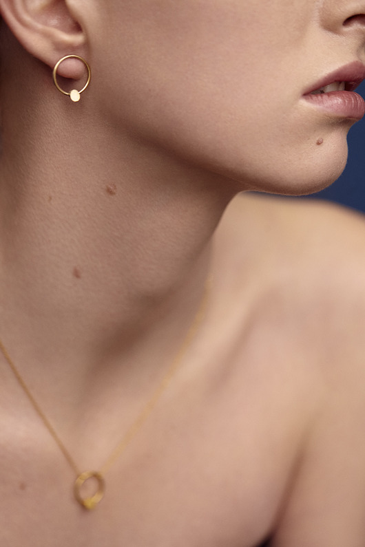 kolczyki  LUNA kółka/złocone/szronione Daria Siwiak Jewellery