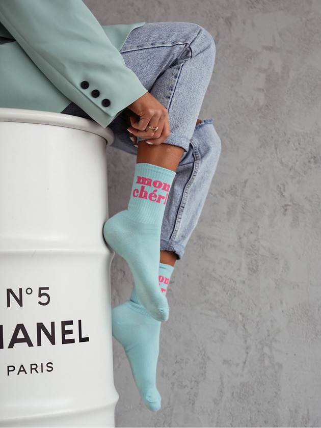skarpetki damskie Skarpetki Mon Cheri baby blue