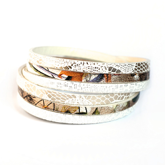 Bransoletka rzemienie Fun biała Kociokwik Jewelry