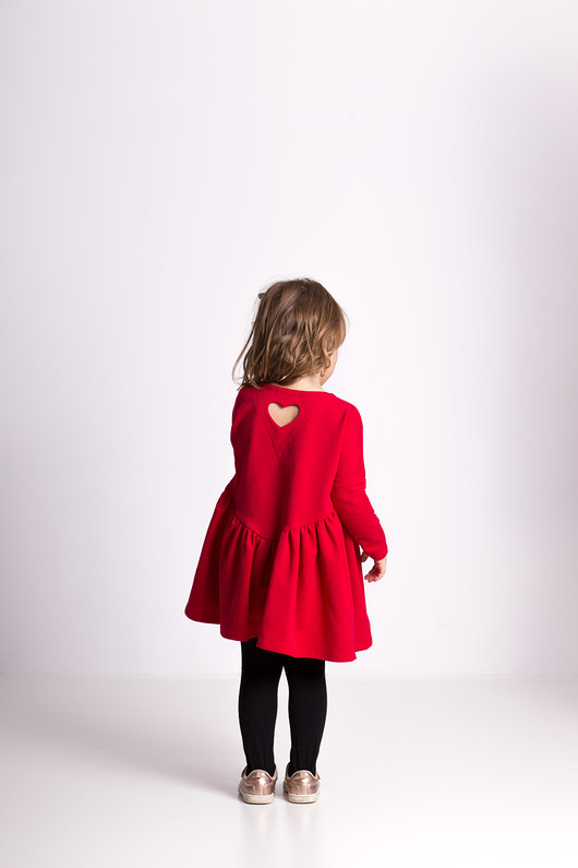 sukienki dla dziewczynki Marszczona sukienka czerwona