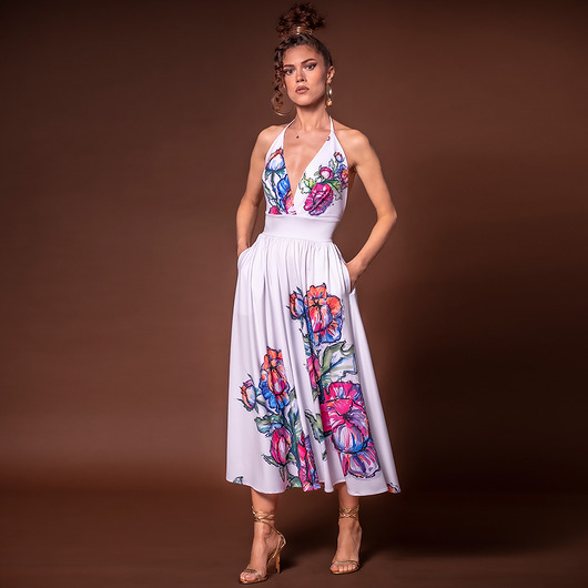 sukienki maxi damskie Sukienka w kwiaty
