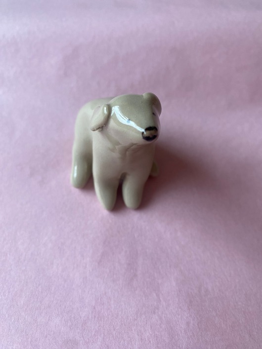 figurki i rzeźby Piesek ceramiczny