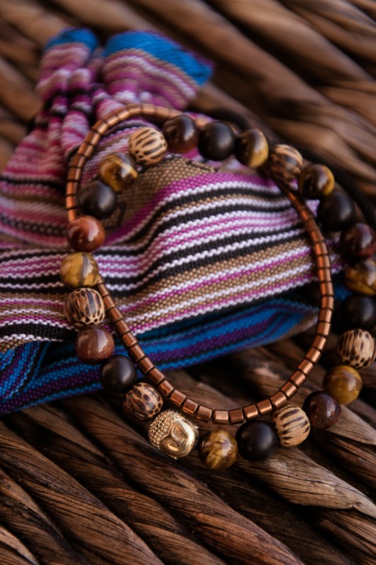 MĘSKA bransoletka BANGKOK złoty Budda ZESTAW NOMAD ACCESSORIES