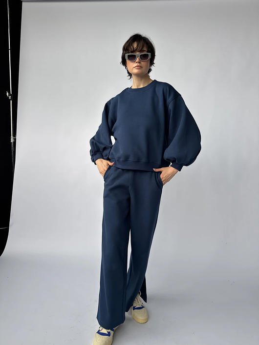 bluza bez kaptura damska Bluza Enjoyable navy blue