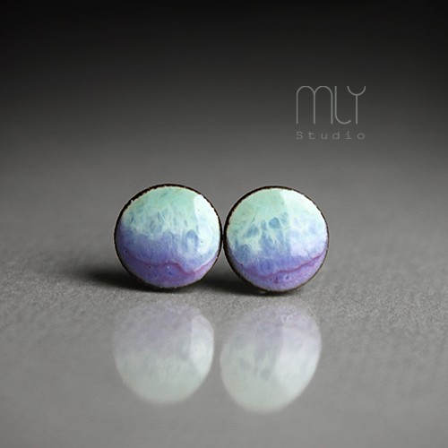 Bzowo miętowe 11mm/stal chirurgiczna/ Magda Łysiak