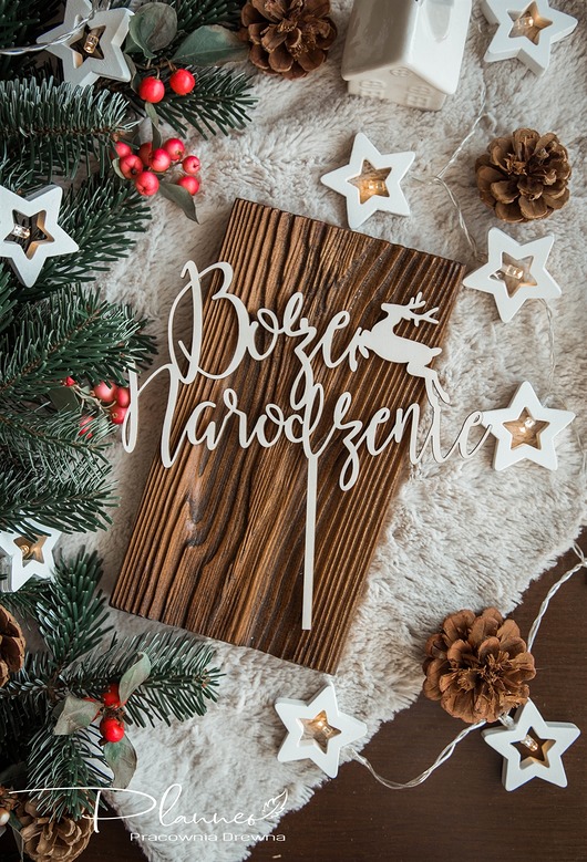 dekoracje świąteczne Topper Boże Narodzenie