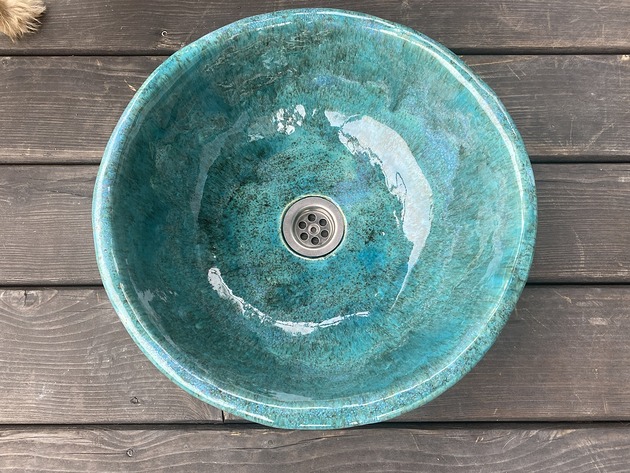 umywalki UM61 -  umywalka 34cm turkusowa