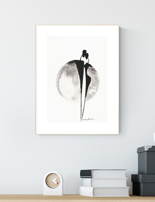grafika 21X30 cm wykonana ręcznie MiniMalArt