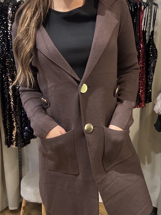 kardigany damskie Elegancki kardigan z guzikami
