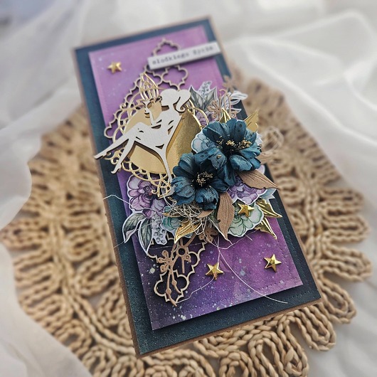 kartki scrapbooking Kartka słodkiego życia z postacią kobiety w kieliszku