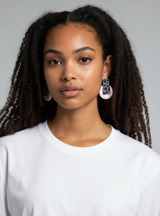 kolczyki z masy plastycznej Kolczyki Grey