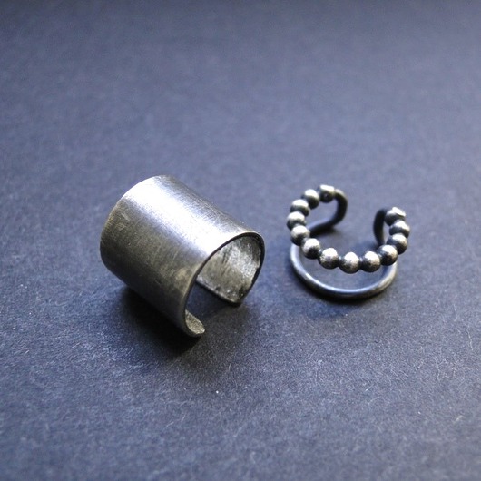 kolczyki srebrne Zestaw Dwie nausznice