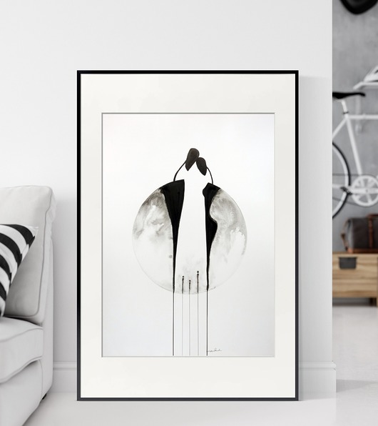 grafika 50x70 cm wykonana ręcznie MiniMalArt
