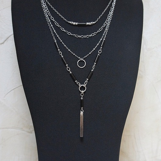 wisiory ZAMÓWIENIE-Onyksowe patyczki vol.3 -  naszyjnik