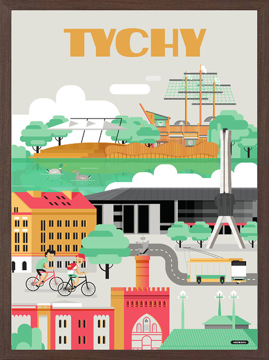 Tychy - plakat 50x70 NIEMAPA