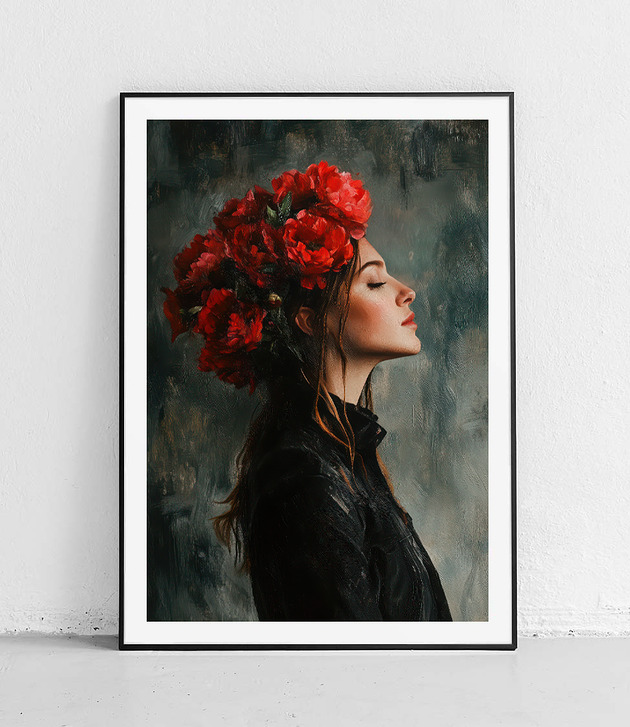 plakaty Plakat Czerwona elegancja i delikatność