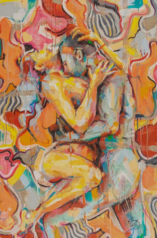 plakaty BLIŻEJ II 40x50cm Plakat na płótnie w ramie abstrakcja akt