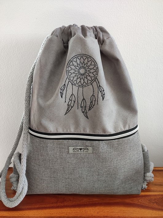 plecaki Worek z łapaczem snów z kieszonką na suwak