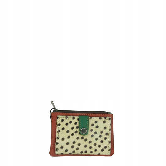 portfele damskie Portfel portfelik mały skórzany miejsce na bilon karty eko OLIVKA