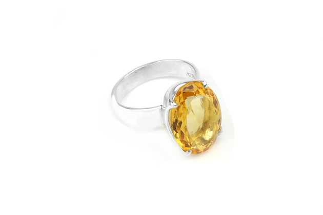 InspiRING Cytryn Szlif Owalny srebro Brazi Druse Jewelry