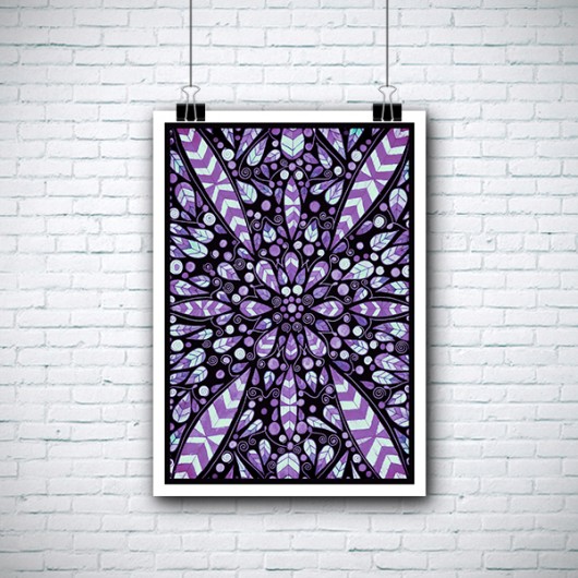 Wzorzysty plakat 50x70cm Malgorzata Domanska