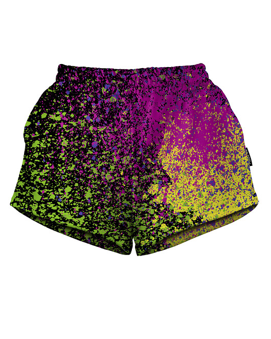 szorty damskie Shorty Spodenki Damskie DR.CROW Splatter Black