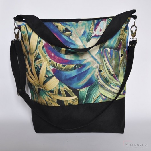 torby na ramię Torbay hobo XL - print, monstera