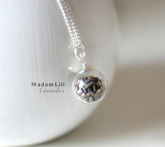 925 Sterling ♥ Lawenda ♥ Naszyjnik MadamLili