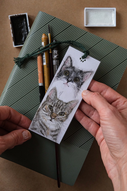 zakładki do książek Personalizowana zakładka do książki z portretem malowanym ze zdjęcia