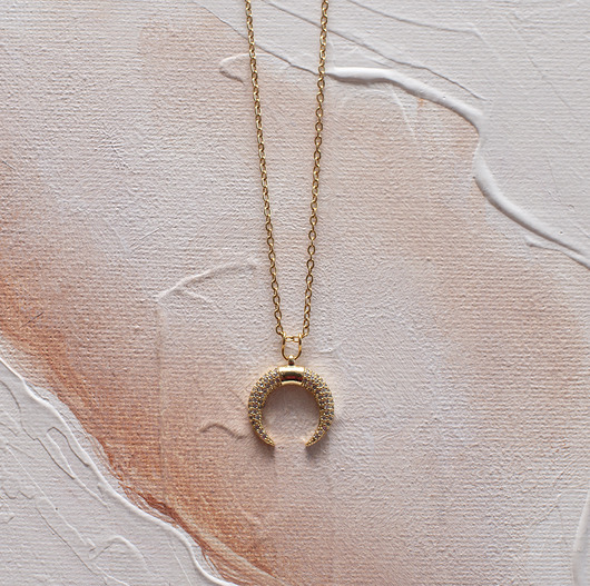 złote naszyjniki Naszyjnik 'Luna' 