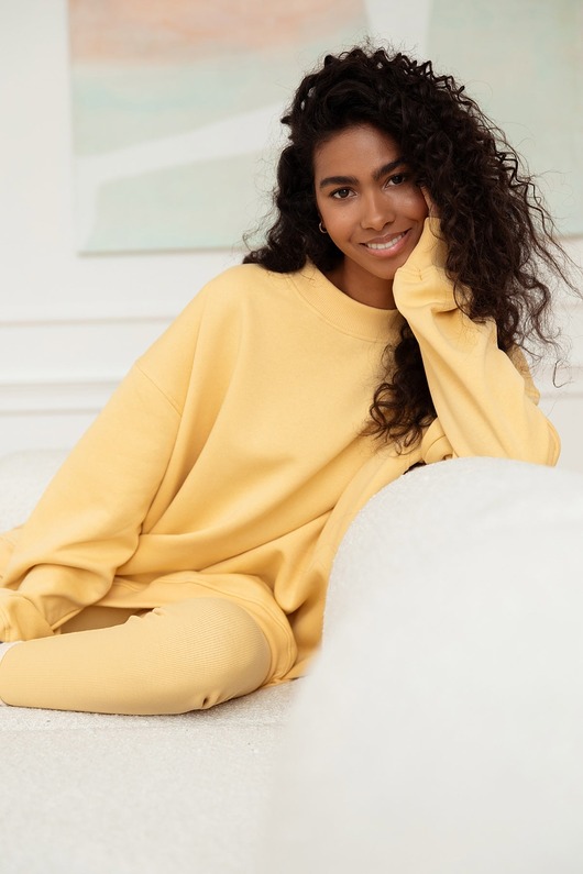 bluza bez kaptura damska Bluza Biggie Banan