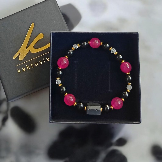 bransoletki z kamieni naturalnych OCHRONA oczyszczenie SIŁA koncentracja : turmalin, k.górski, onyks, jadeit