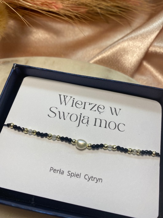bransoletki na sznurku Bransoletka na nici jedwabnej INTENCYJNA Wierzę w Swoją moc