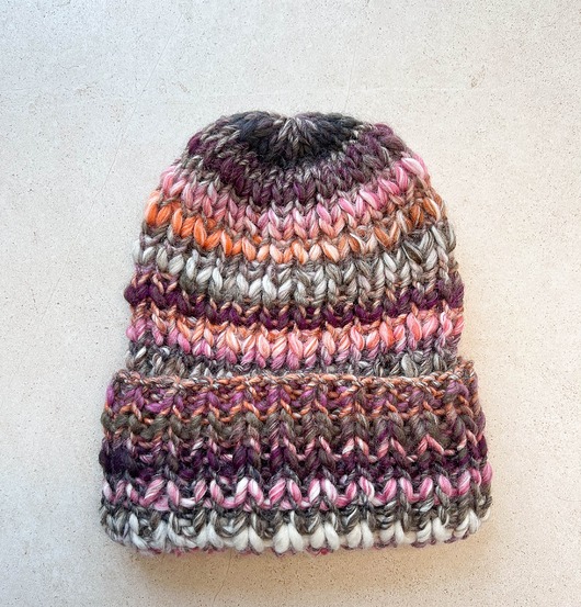 czapki damskie Czapka zimowa beanie Aurora Fiolety róże