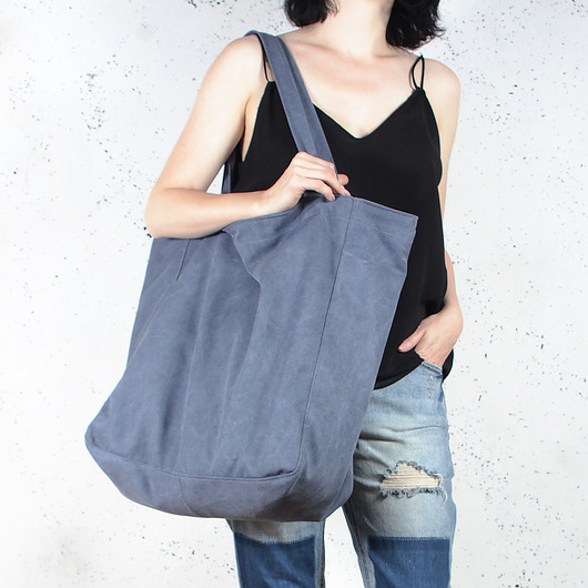 Big Lazy bag torba ciemnoniebieska na zamek hairoo