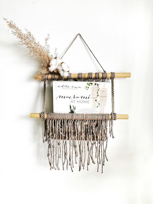 Stojak na czasopisma gazetnik makrama Hygge Macrame